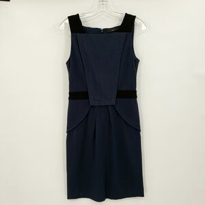 BCBGMaxAzria Navy Blue Black Casual Dress